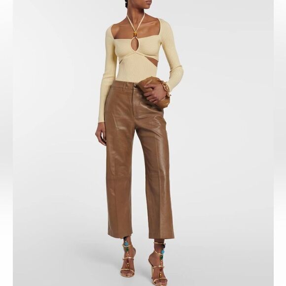 NWT Jonathan SIMKHAI Elenor Halter Top Dried Pineapple Large - Picture 12 of 12